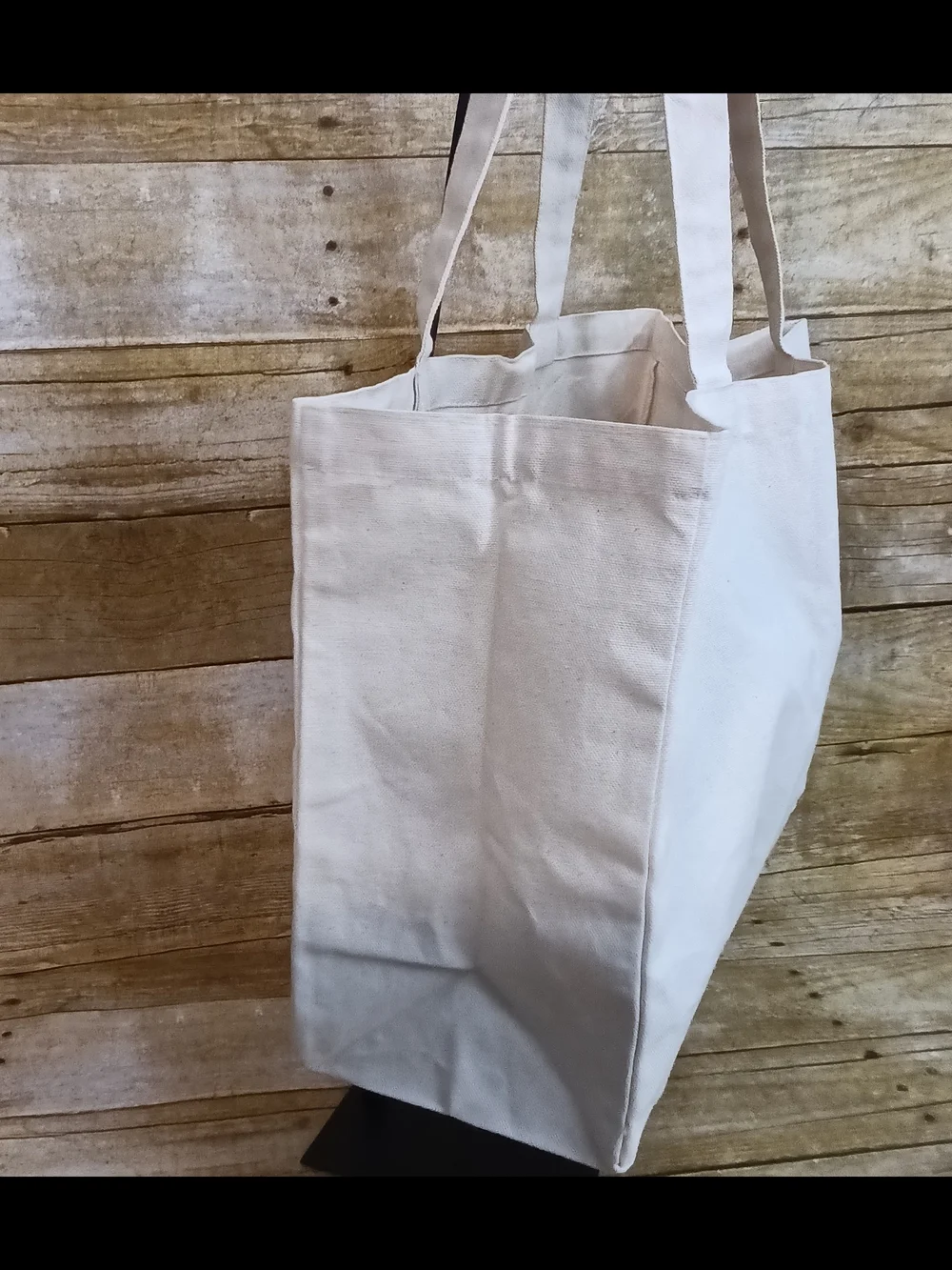 Brooks Brothers White Canvas Tote with Navy Logo